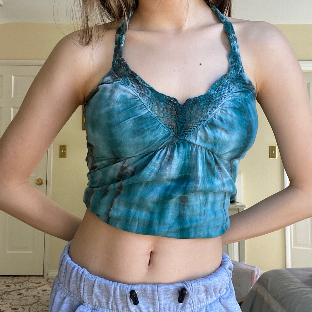 Flowy Green Halter Top
